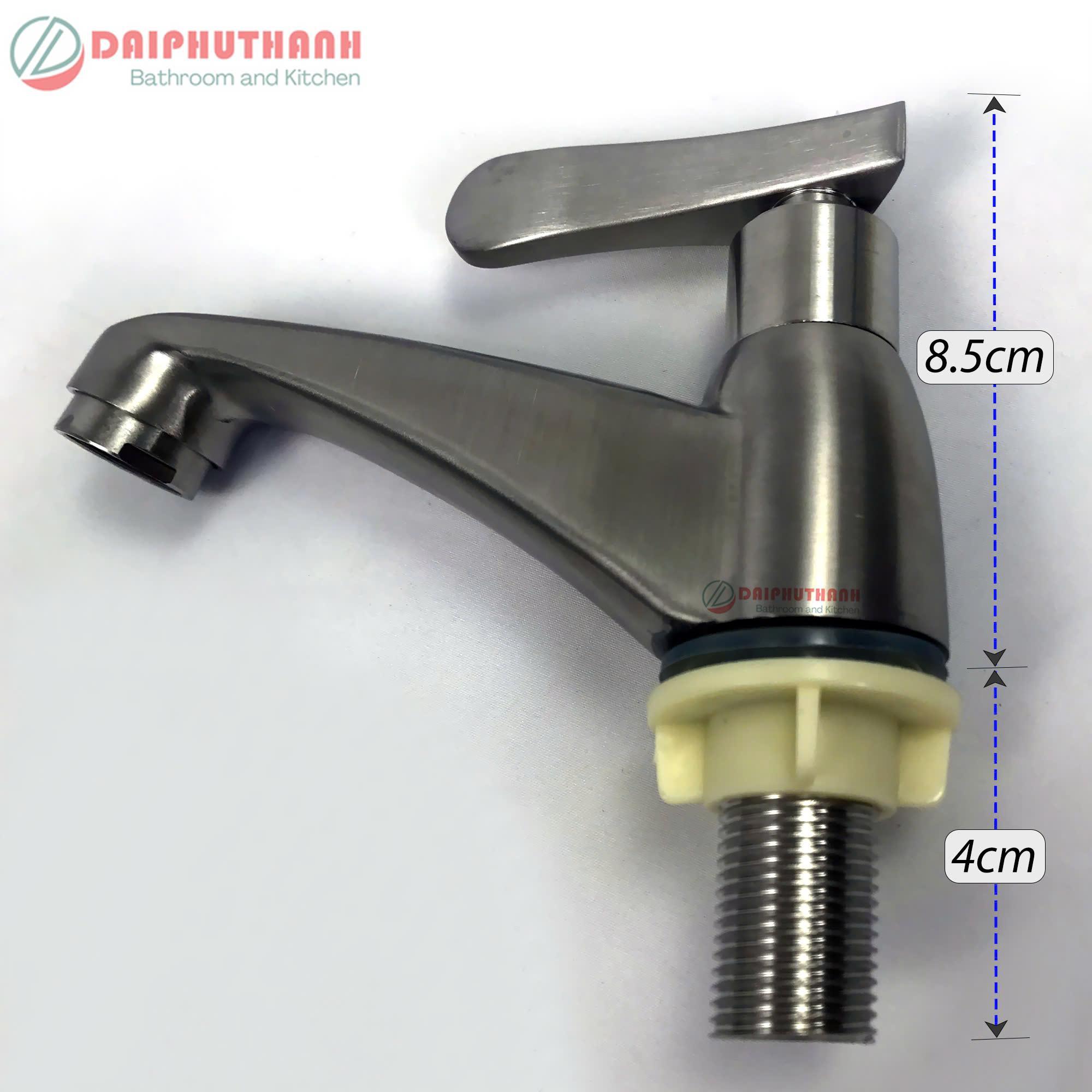 Vòi Chậu Lavabo Rửa Mặt Nước Lạnh Cao 8cm Đến 9cm - Nhiều chất liệu inox, thau phủ crome,..