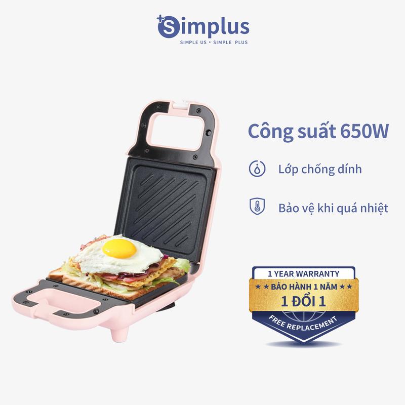Simplus Máy Làm Bánh Mì Sandwich Simplus Công Suất 650W SMZJ001 Bảo Hành 1 Năm Chỉ Đổi Không Sửa