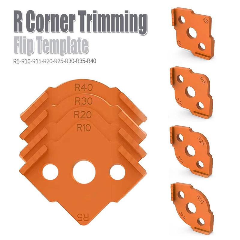Woodworking R-corner Trimming Template, Semi-round Quick Positioner, Engraving Machine Trimming Machine Woodworking Round Corner Positioner 4