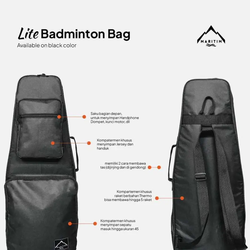 Tas Raket badminton Thermo Simpel Maritim Bag - Lite Cakra Olahraga 4