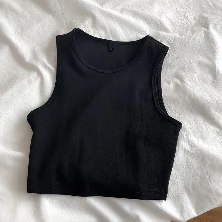 Product Introduction of Quần Áo Nữ, Phong Cách Instagram Châu Âu Và Mỹ Áo Vest Cropped Mùa Hè, Phong Cách Bm Người Nổi Tiếng Trên Internet Quốc Tế Thương, Cạp Cao, Bó Sát, Dáng Ôm, Ngắn, Không Tay, Mặc Trong Cho Nữ Top Women Trắng 18