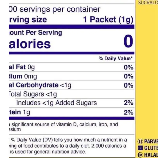 COMBO 100 gói Đường ăn kiêng Splenda (nấu ăn, làm bánh keto, das) 4