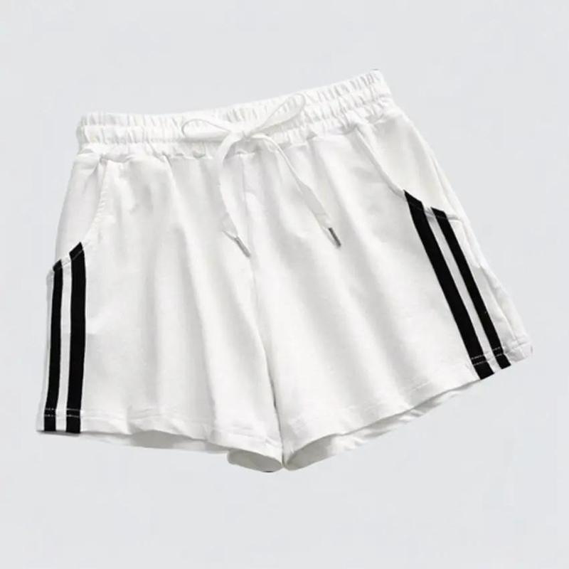 Quần đùi nữ Màu Đen, quần short thun nữ 2 sọc chất thun cotton thoải mái thoáng khí sport thun Quần Ngố Tập Thể Dục 6
