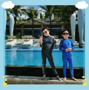 55A Baju renang anak/cowok/murah/import/cewek/lengan panjang/celana panjang/main air/pantai/anti uv/unisex/murah Sport Anak