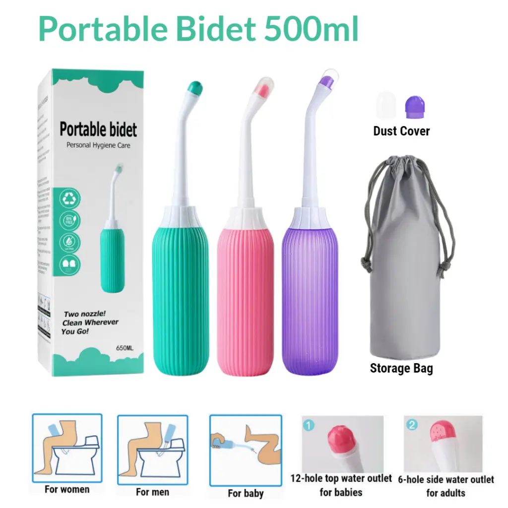 [Tqn fdsgfdsg 133] 500ml portable bidet spray set travel hand held personal cleaner hygiene bottle spray washing Cleaner Toilet