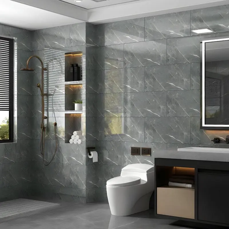 Combo 100 Miếng Dán Tường Phủ PVC Tráng Nhôm Kích Thước 60 x30cm Decor Phòng , Tuỳ Chọn Nhiều Mẫu 3