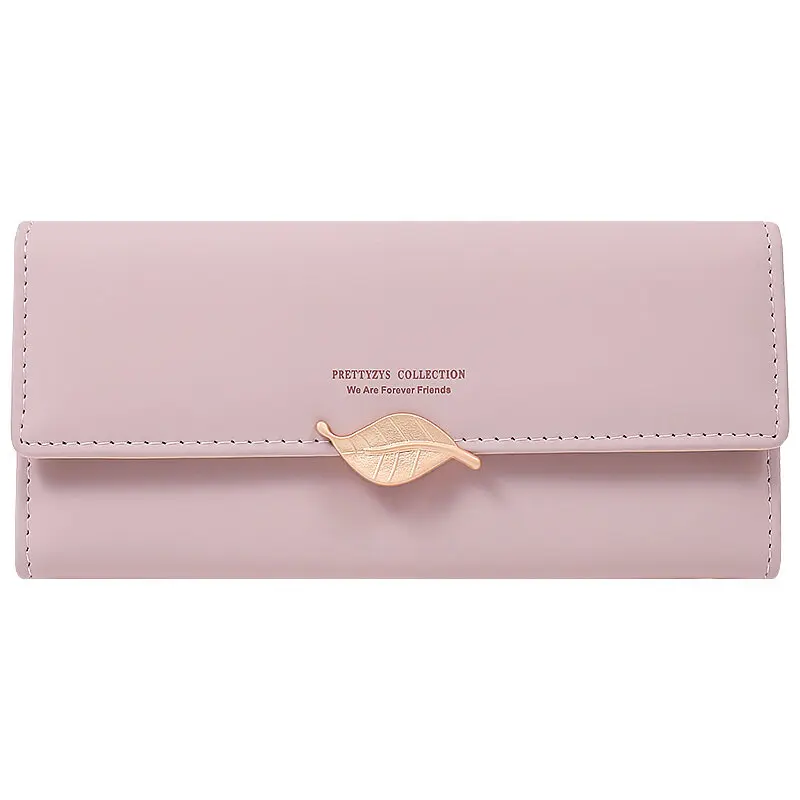 Dompet Wanita, Baru pada tahun 2025, Terlaris, Dompet Panjang Kapasiti Besar, Gaya Trendi Fesyen, Pemegang Kad Berbentuk Daun, Beg Klac Penutupan Zip, Dompet Syiling Selempang