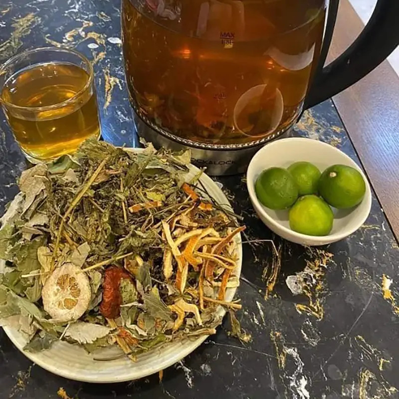 Trà Lá Nam 10 Vị Kèm 20 Túi Lọc Bã Trà, Tặng 05 Gói Trà Dưỡng Nhan Ngũ Vị - Nước Trà Tea Chè 2