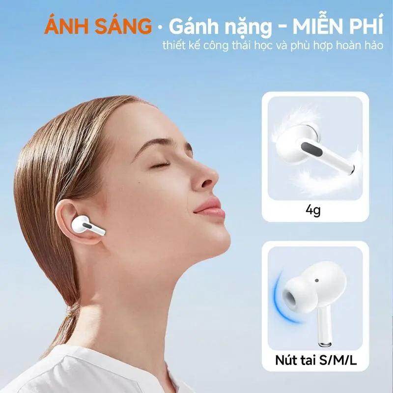 [GOOJODOQ - KOC/KOL]- Tai nghe Bluetooth phiên bản màu sắc mới ] Thời lượng pin siêu dài 3-5  giờ Chất lượng âm thanh  HIFI | BigBuy360 - bigbuy360.vn