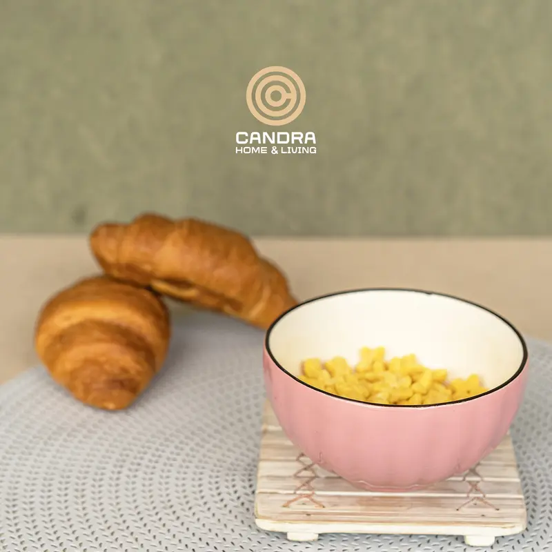 1 Pc Mangkok Keramik Model Labu / Pumpkin / Bowl Soup 4.5 inch - 11.5 cm 6