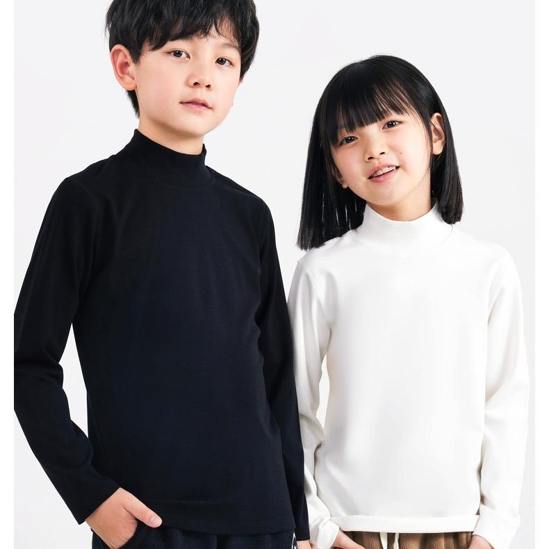 (11-80kg)Áo gia đình áo bông cổ lọ dài tay thu đông 100% cotton kháng khuẩn 5A MAMDADKID không ra màu, không xù lông size đại 7