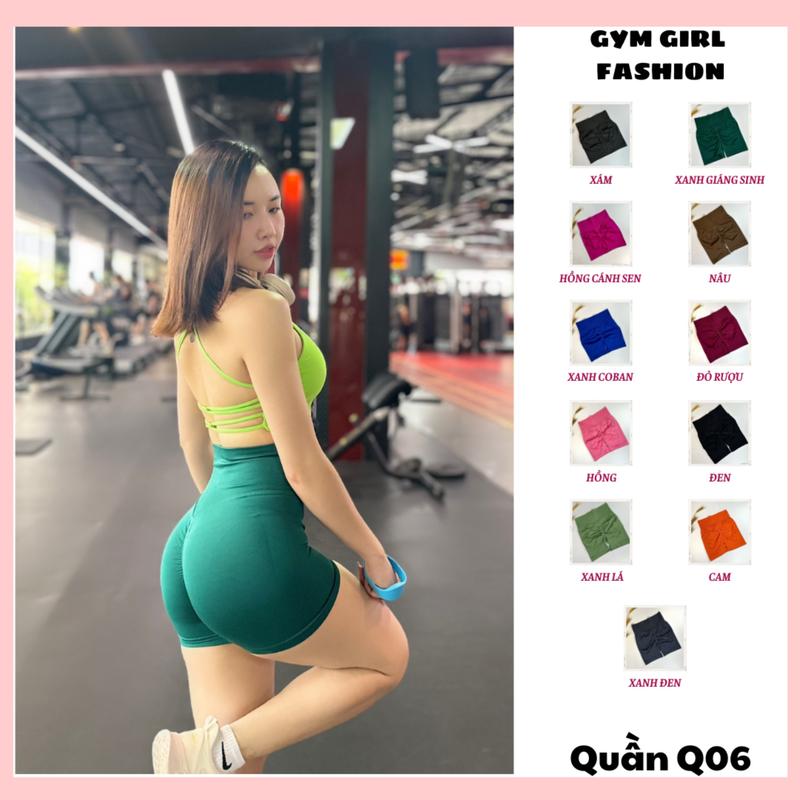 [Best Seller] Quần Q06: Quần Đùi Chun Mông Lưng V QCCC Nữ Women Thể Thao Gym, Yoga