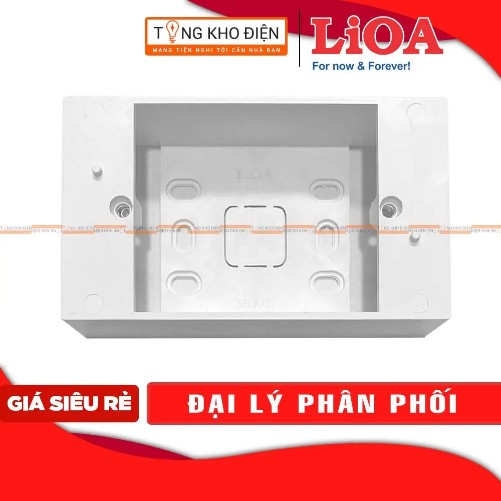 Đế nổi đơn LiOA [CHỐNG CHÁY] dùng cho mặt chữ nhật (có thể dùng cho những mặt chữ nhật khác như Sino...)