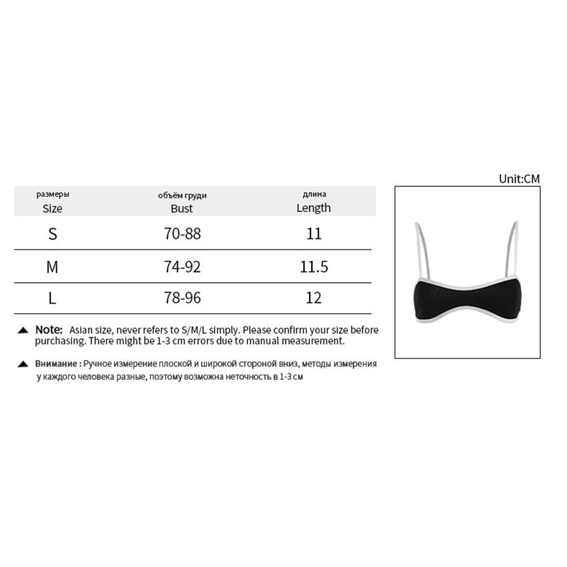 Product Introduction of Women Sleeveless Camisole Bra Summer Casual Contrast Color Backless Crop Tops for Streetwear Clubwear 0
