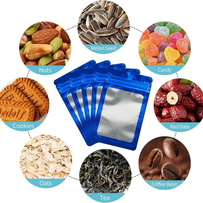Product Introduction of Durable Storage Bag, 100pcs/set Self Sealing  Food Sundries  Jewelry Storage Bag, Home Organizer for Indoor & Outdoor 8