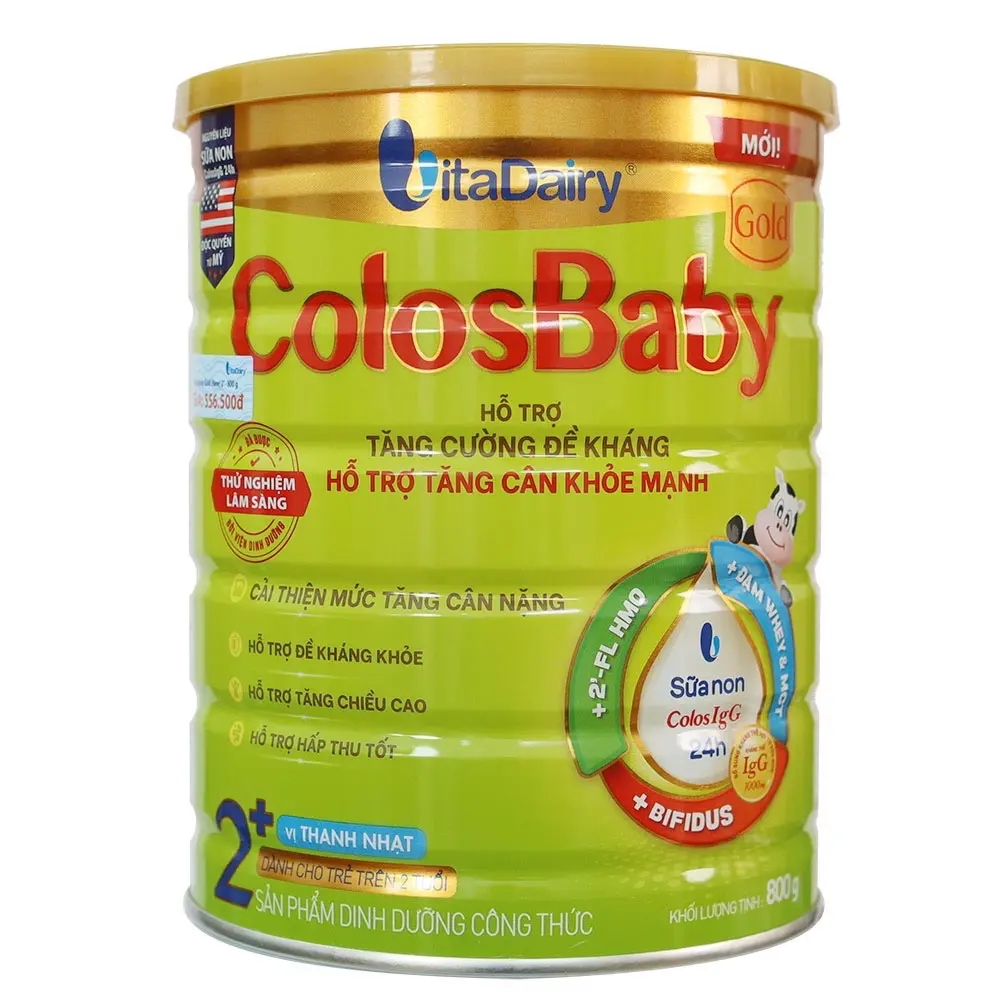 Thực phẩm hỗ trợ sức khỏe Colosbaby gold vị thanh nhạt lon 800g