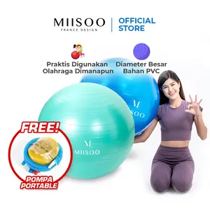 MIISOO Gymball Senam  Bola Gym Fitness Untuk Ibu Hamil Bola Yoga Gymball Free Pompa Ball