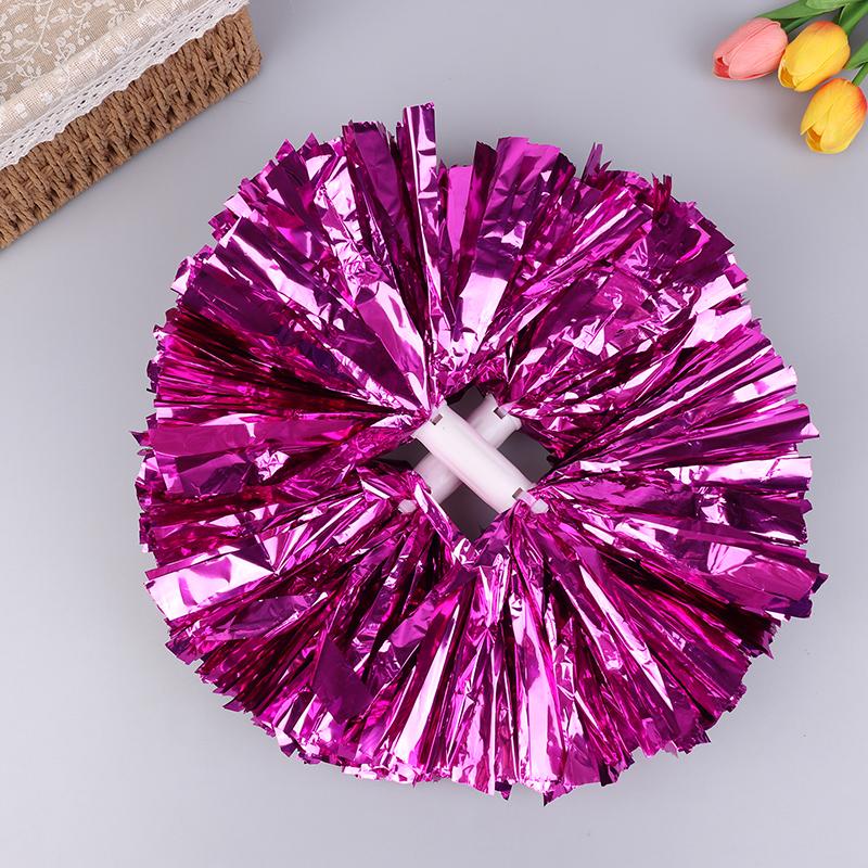 Product Introduction of Handle Style Cheerleader Pom Poms Metallic Streamer Sport Match Vocal Dance Party Concert Decorator Props Club Supply 33