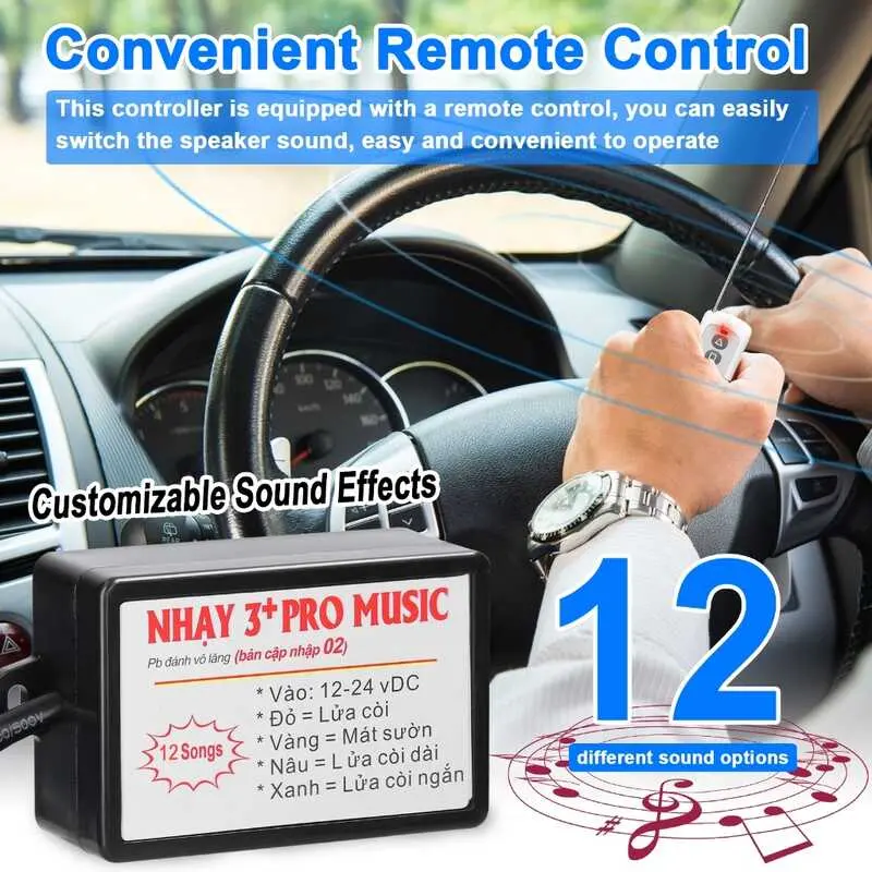 1Pc Nhay 3 Pro Music Rapid Horn Relay For Car Motorcycle Truck Bus tricycle 10w 12w 6w