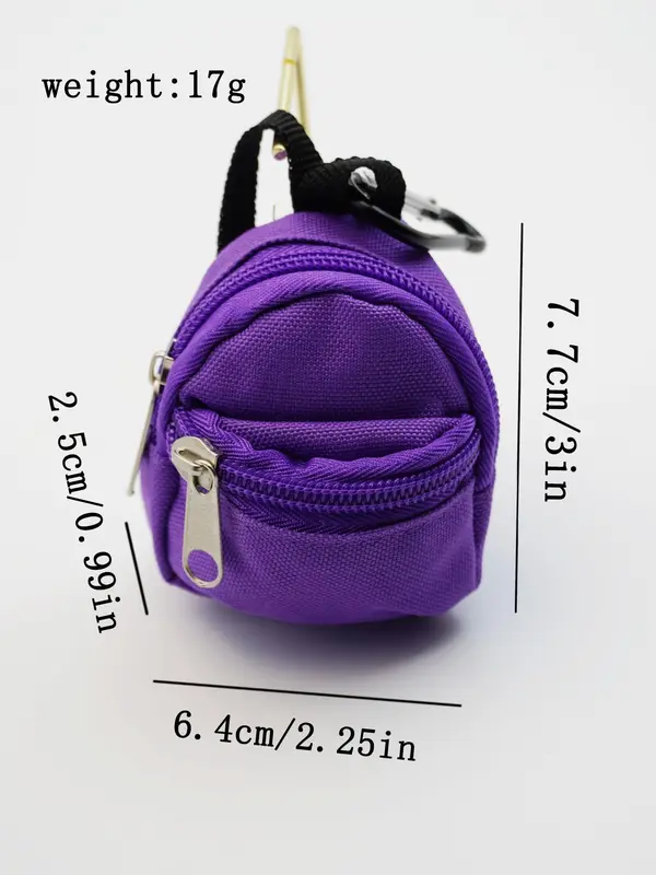 Mini Zipper Backpack Design Coin Purse Keychain,  Cute Novelty Keychain for Bag Charm & Car Keys, Summer Fashion Accessories for Women & Girls 5