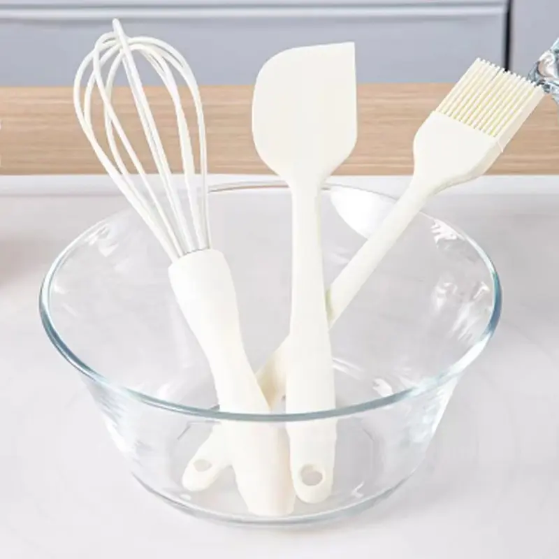 Bộ Làm Bánh, 3 Cái, Silicon Cấp Thực Phẩm Chịu Nhiệt, Dụng Cụ Nạo Kem, Máy Đánh Trứng, Bàn Chải Dầu Mỡ, Dụng Cụ Làm Bánh Nhà Bếp 7