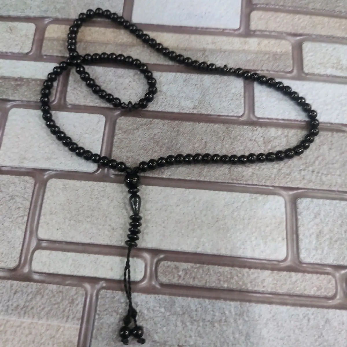 Termurah!!! Tasbeh Batu hitam 99 ukuran 5mm dan 6mm  tidak luntur Tasbih Muslim