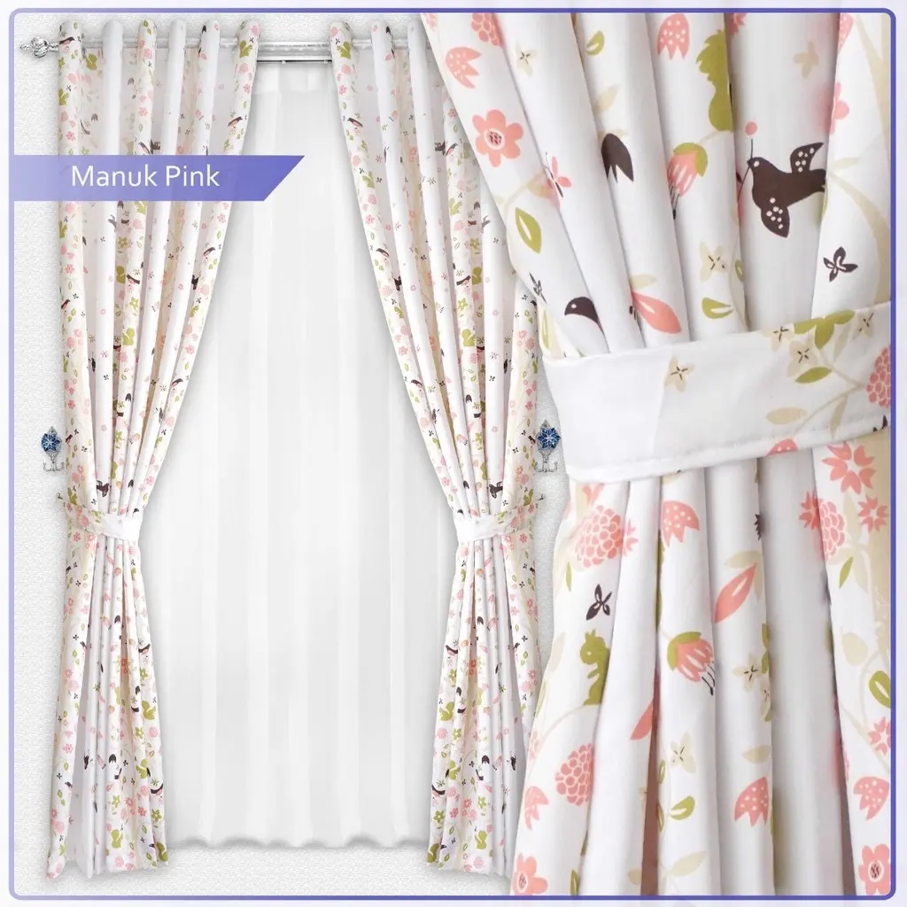 GORDEN JENDELA PINTU MOTIF MINIMALIS MANUK PINK