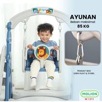 Gambar MOLION SNI Prosotan Mainan Ayunan Anak 5in1 Ring Basket Seluncuran Perosotan Playground Playgym Aman 001-M1311 - M1301 BIRU 3in1 dari via olahraga yoga Kota Surabaya 4 Tokopedia
