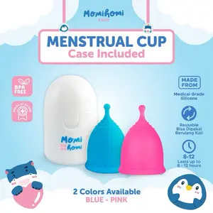 Momi Homi Menstrual Cup S03 Girls Menstrual Cup Pengganti Pembalut Wanita Silikon Reusable Silicone Grade Aneer Disc