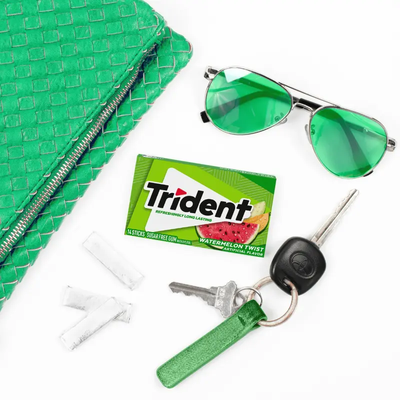 Kẹo Gum Trident Không Đường Sugarfree Thơm Mát Đủ Hương Vị - Thái Lan 7