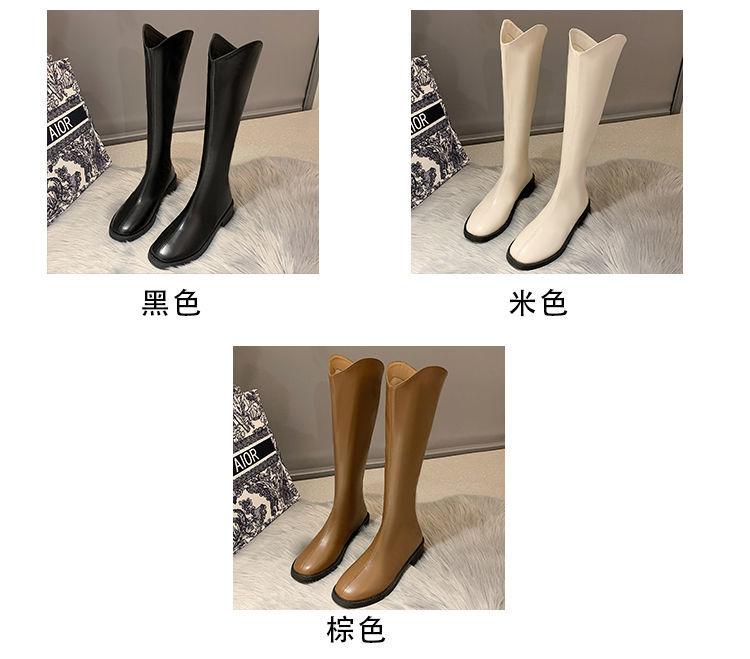 Product Introduction of Bốt Cao Bồi Phương Tây Cho Nữ, Bốt Dưới Đầu Gối, Bốt Hiệp Sĩ Cắt Chữ V Mới, Bốt Cao Đến Đầu Gối Giảm Béo, Mùa Thu Và Mùa Đông 1