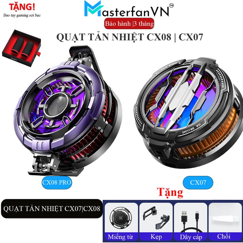 Quạt tản nhiệt điện thoại sò lạnh CX07 | CX08 thế hệ mới làm lạnh đóng băng hỗ trợ tăng fps gaming liên quân PUBG FF