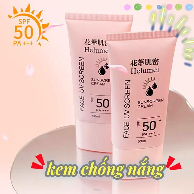  【HOT Kem Chống Nắng Chăm Sóc Da SPF 50 Dưỡng Ẩm Bảo Vệ Không Thấm Nước Lâu Trôi Kem Chống Nắng Cho Khuôn Mặt 