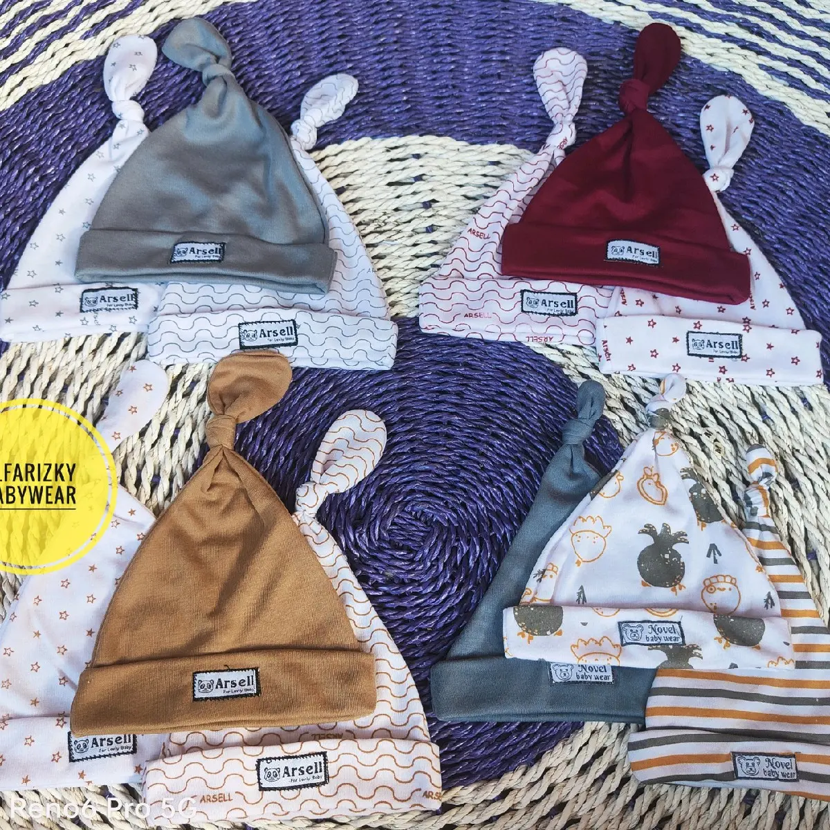ARSELbaby - 3pcs topi tali bayi