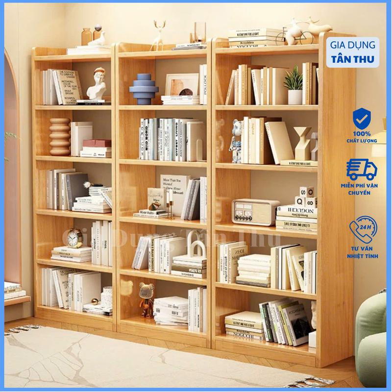 Kệ Sách Để Sàn Gỗ Chống Ẩm Giá Để Sách Đứng ,Tủ Sách Gỗ MDF 6 Tầng Decor