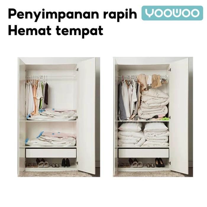 [COD] Plastik Kompresi Vakum /Vacum Plastic Bag Travel / Vakum Baju Pakaian 3