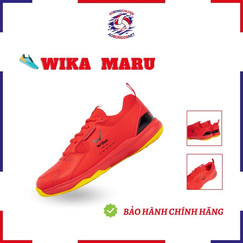 Giày Thể Thao Wika Maru Chính Hãng Chất Liệu Da PU Chống Xước, Tránh Bào Mòn, Phù Hợp Các Môn Cầu Lông, Bóng Chuyền, Bóng Bàn Sneaker Sport Tập Thể Dục Tổng hợp Vietnam Volleyball Shoes