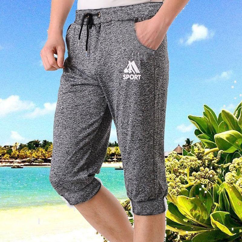 Product Introduction of Summer Men's Suits Ice Silk Pajamas Suit Shorts Cropped Pants Men's Short-Sleeved Suit Leisure Sports Quick-Drying Outfit 18