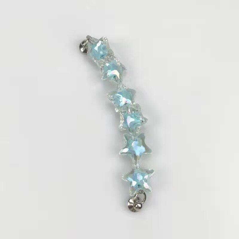 Product Introduction of Jibbitz Charms Shoes Decoration Accessories Shoes Light Color 13cm Pearl Chain Acrylic Star Chain Button for Hole Rubber Shoes 18