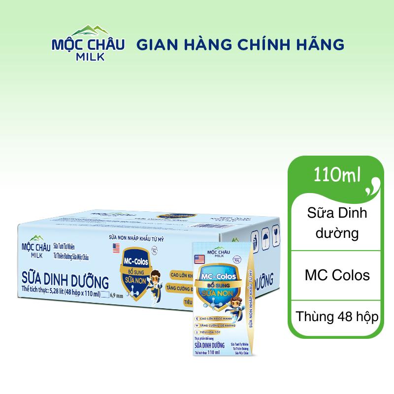 Thùng 48 hộp sữa dinh dưỡng bổ sung sữa non MC Colos Mộc Châu Milk (110mlx48) 2