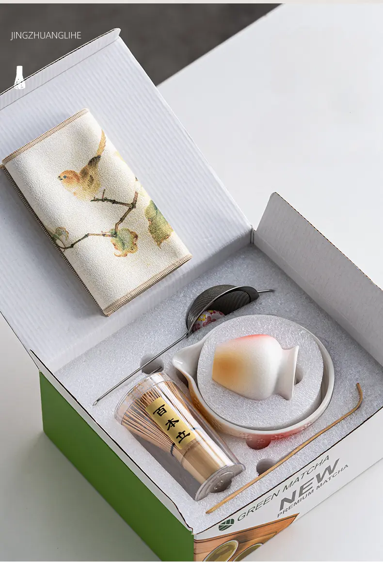 Product Introduction of Artcome Japanese Matcha Tea Set, Matcha Bowl with Pouring Spout, Tea Tray, Matcha Whisk, Ceramic Whisk Holder, Matcha Powder Caddy, Handmade Matcha Ceremony Kit for Japanese Tea Ceremony (8Pcs) 5