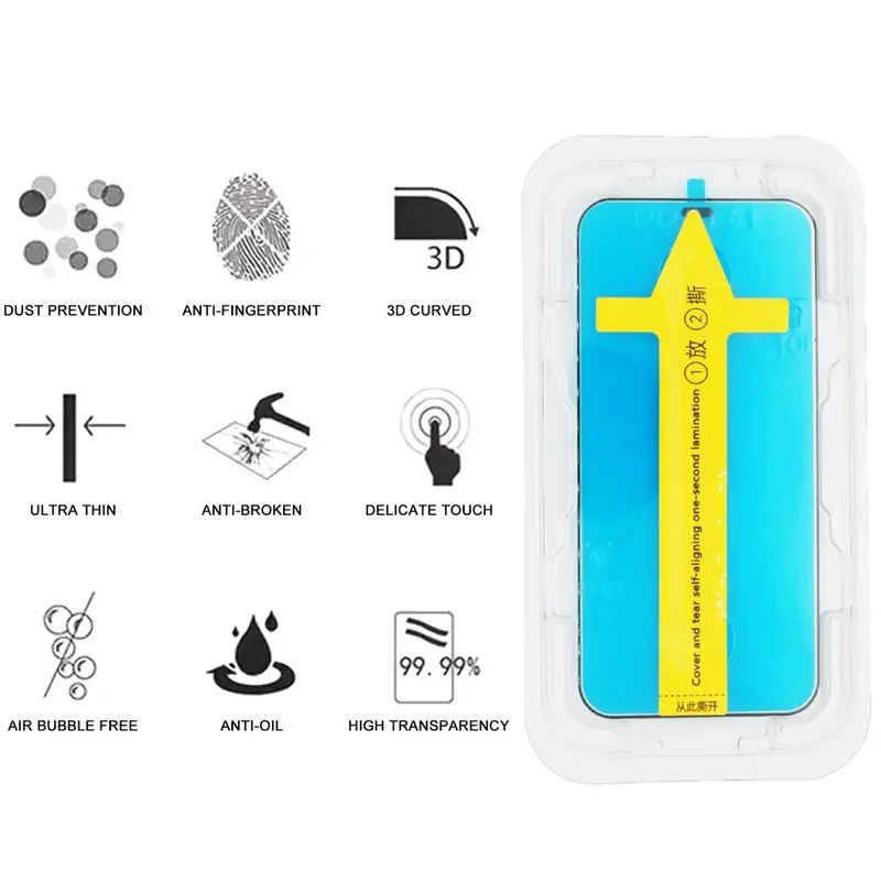 Combo 2 Kính cường lực iphone khung trợ dán, Chống nhìn trộm, Cường lực 9H chống xước, Chống vỡ màn hình, Cường lực phủ nano chống nước, Chống bám vân tay, cuong luc kinhkong glass full màn iphone X đến 16PROMAX, Tặng ốp chống sốc và Mèo thần tài may mắn 5