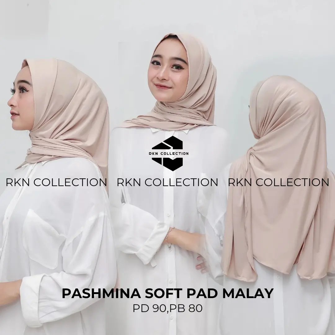 New Hijab Pashmina Softpad Malay AllSize dewasa,Kerudung Muslim Instan