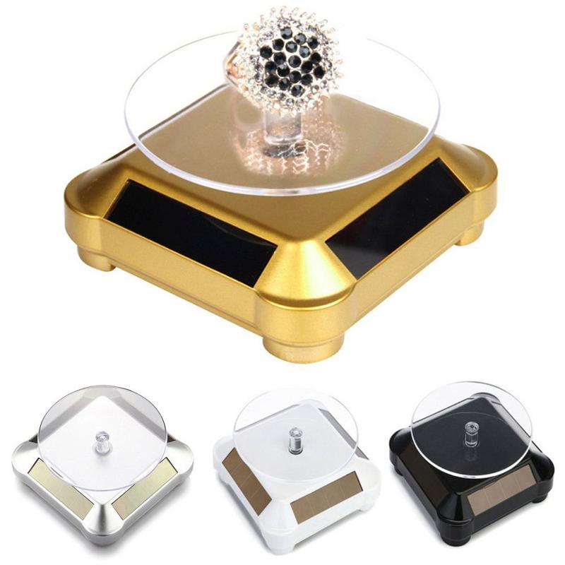 Product Introduction of Mini 360° Turntable Automatic Rotating Watch Holder Display Stand Display Stand Solar  Display Stand Light Organiser 11
