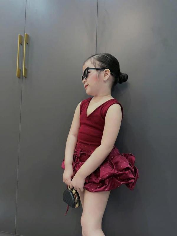   Nini kids - Sét áo kèm chân váy đính đá cho bé Gái đủ size 8-35kg   Bling  