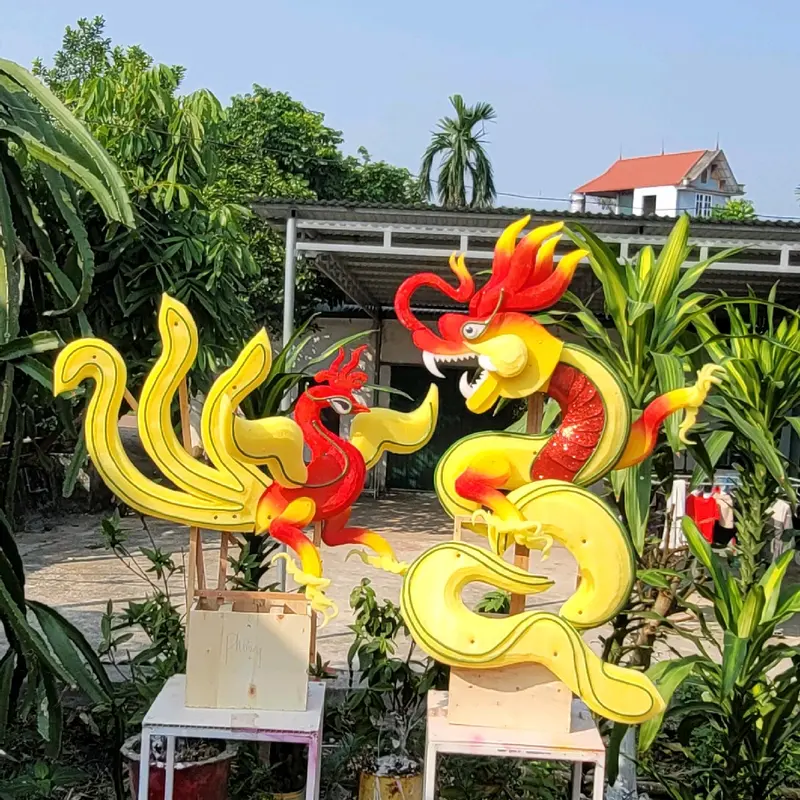 cặp cốt rồng phượng tông đỏ làm tráp cưới hỏi, lễ ăn hỏi 5