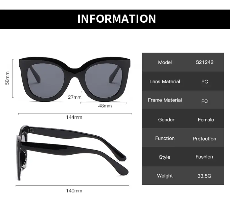 Product Introduction of 1/4set Vintage Women Cat Eye Sunglasses Luxury Brand Designer Trendy Sun Glasses Female Eyeglasses For Female Gafas De Sol UV400 2