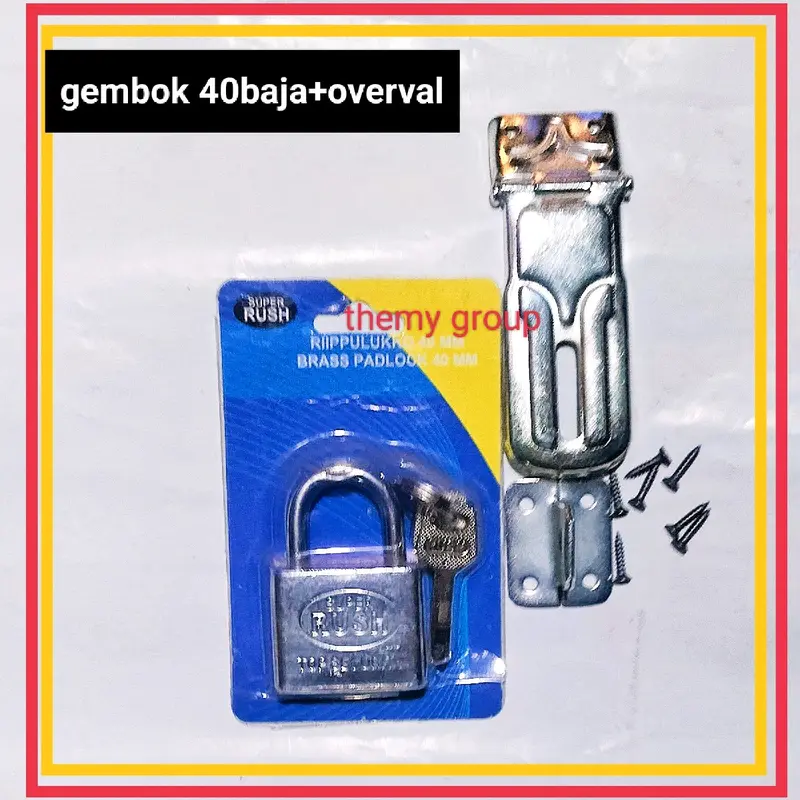 PROMO TERKINI.... GEMBOK DAN OVERVAL SATU PAKET TERMURAH DAN TERLARIS/GEMBOK KAMAR/KONTRAKAN 4