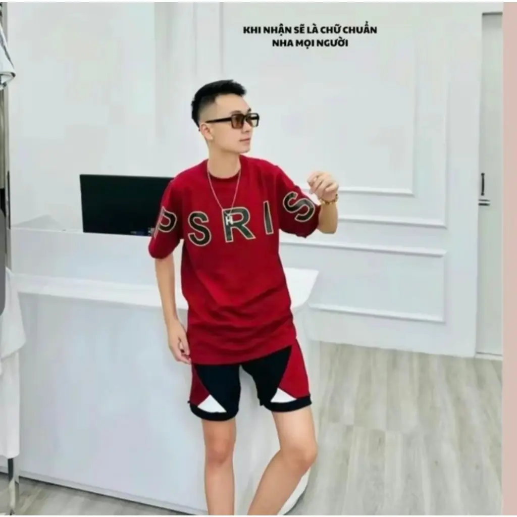 COMBO Quần Áo In Họa Tiết Pa.ri Chất Liệu Cotton Nam Nữ Hotrend