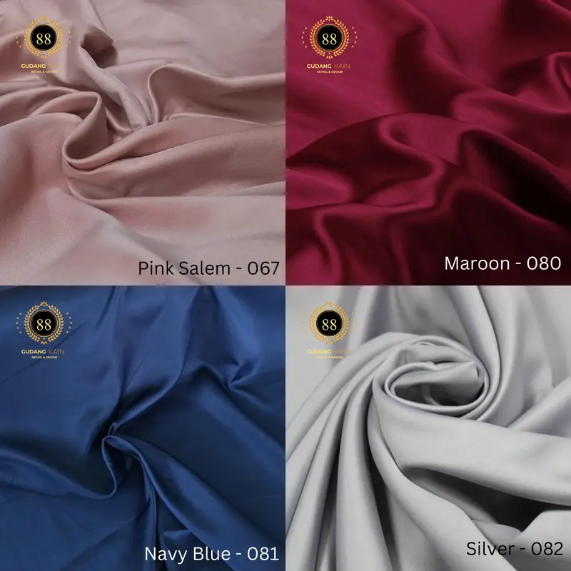 Kain Satin Velvet Premium Polos Bridesmaid [Harga 1 Roll - Isi 60 Yard] indonesia teracota sutra & satin 6